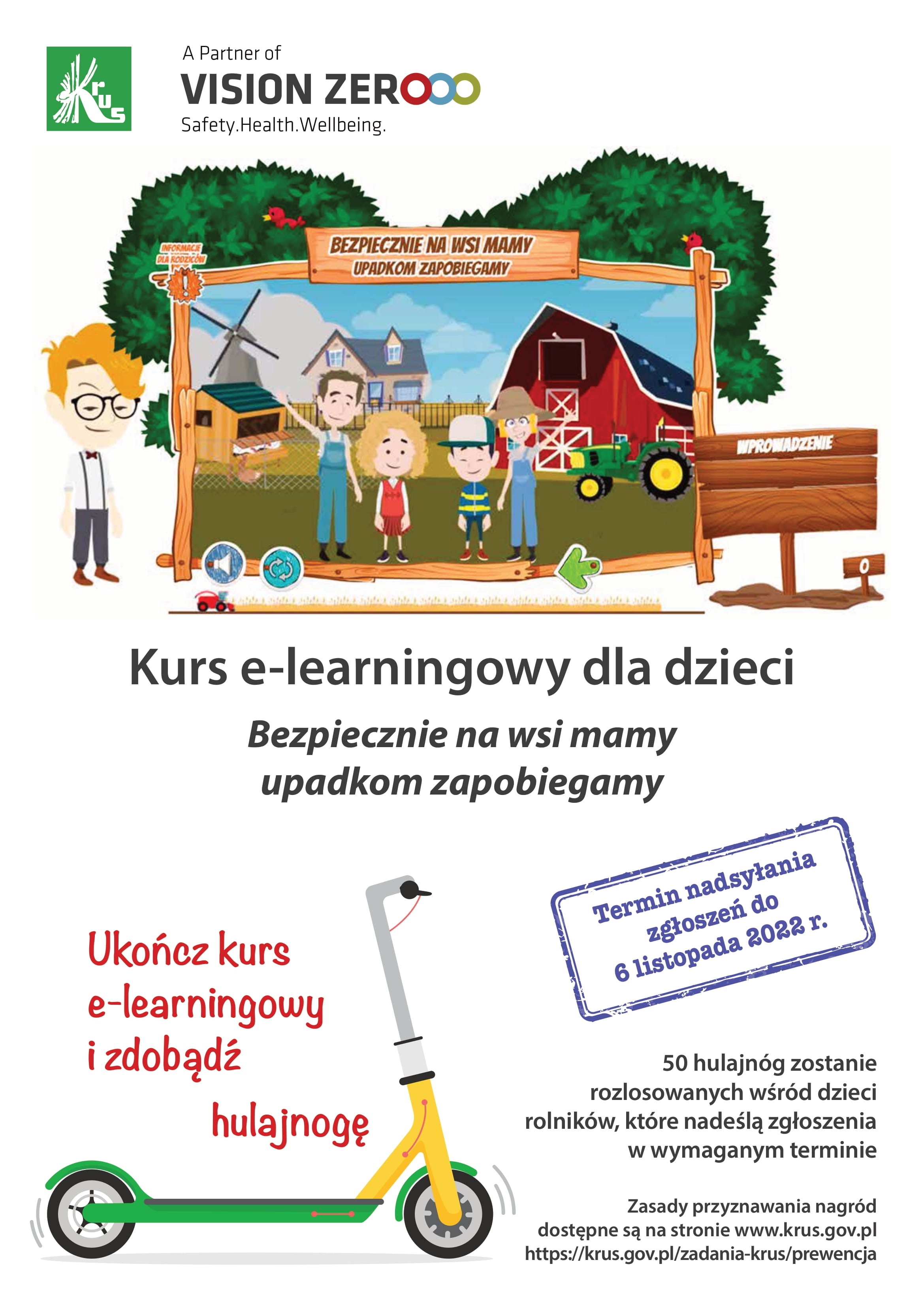 Plakat kursu e learning 2022