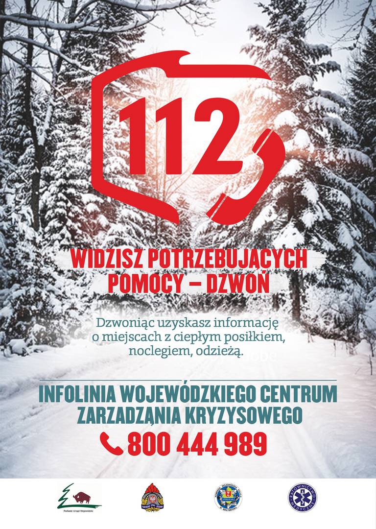 plakat z nr infolinii i 112